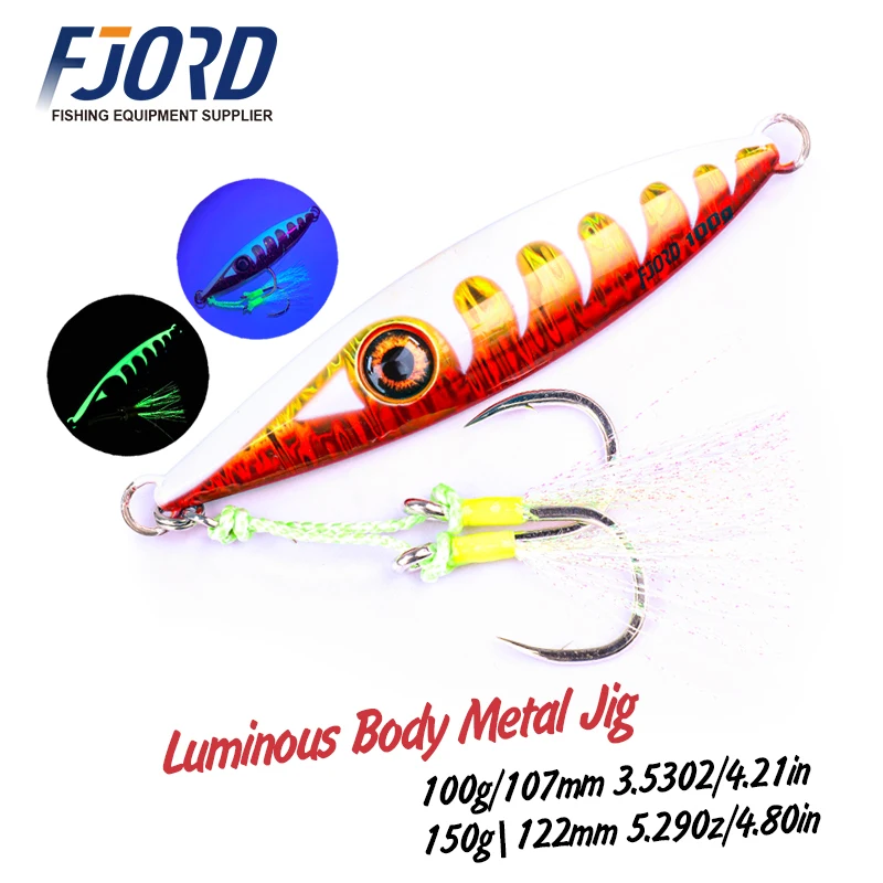 Señuelo jig de hundimiento con brillo UV Metálico Fjord – 150 g - imagen 5