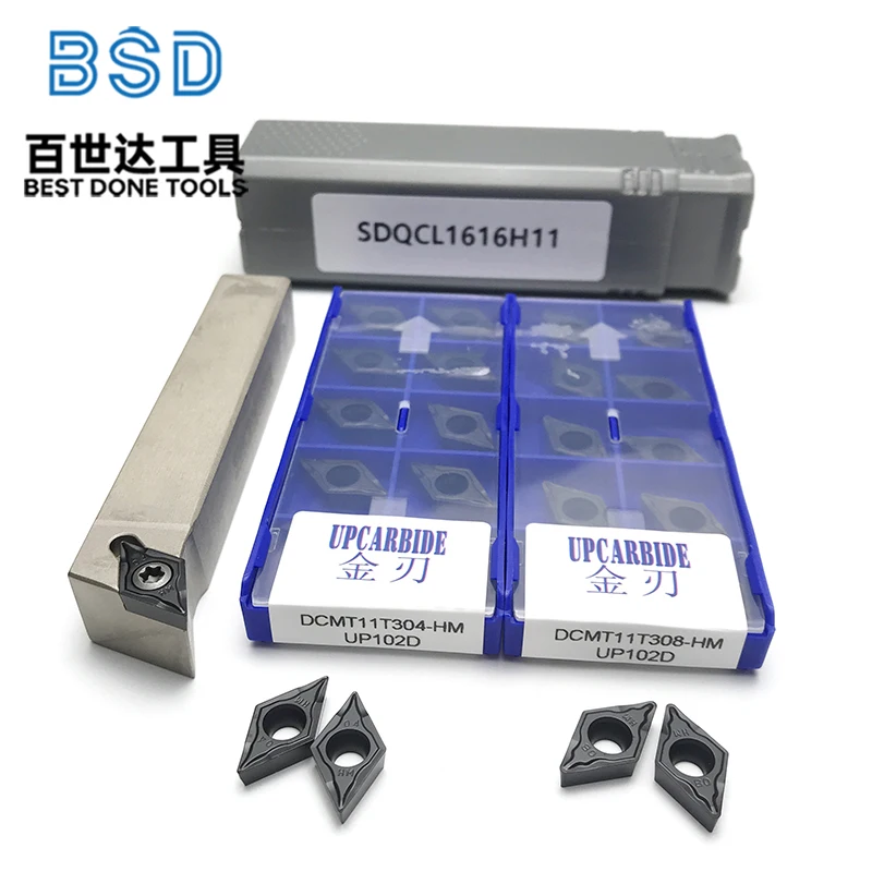 Portaherramientas de torneado externo SDQCL1616H11, barra de herramientas de abrazadera para máquina de torno CNC y ordinaria para corte de Metal