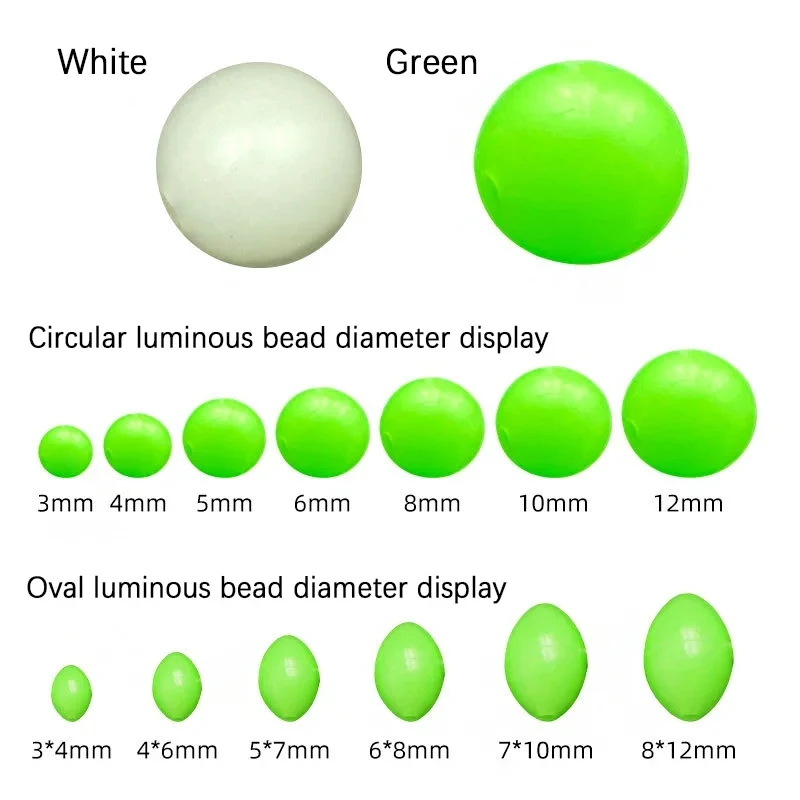 Cuentas luminosas de goma suave para pesca, juego de abalorios fluorescentes de plástico para pesca de carpa, 2000 piezas - imagen 3