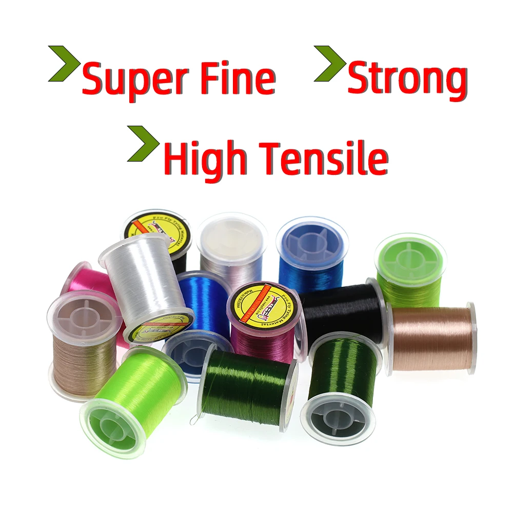 ICERIO 50D hilo fino de alta resistencia para atar moscas, Material plano y liso de nailon ligeramente encerado - imagen 4