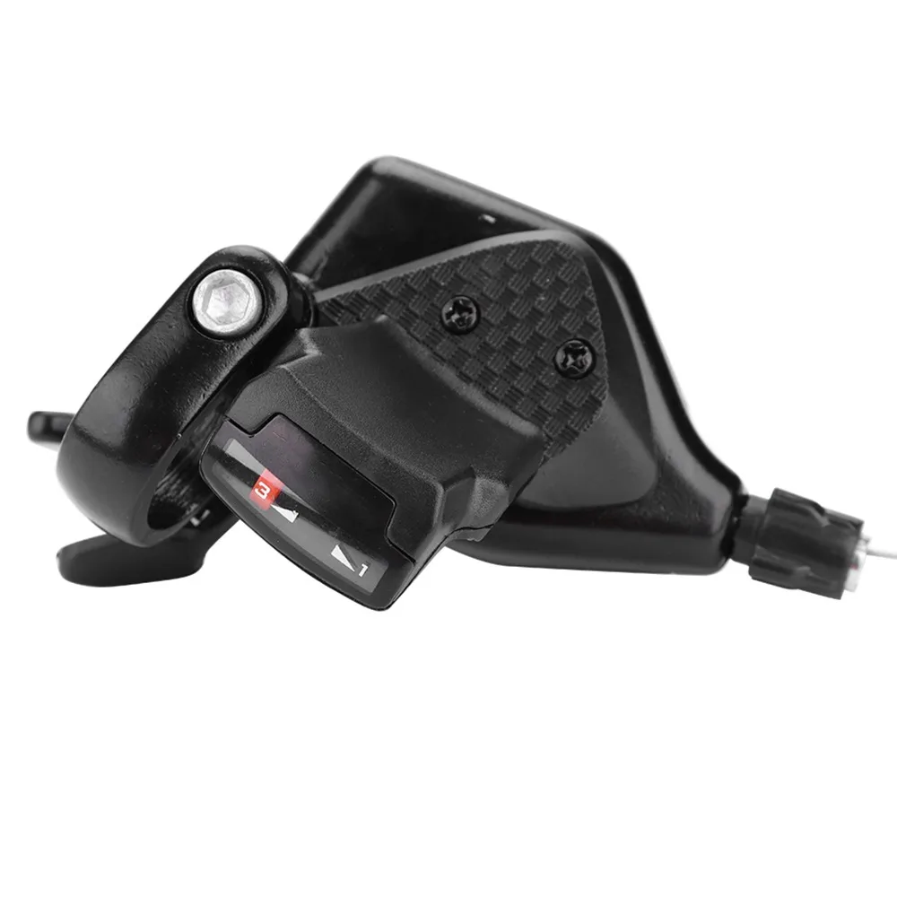 1 par de desviador de cambio de marchas de bicicleta de 3x7/8/9 velocidades negro con Cables interiores palancas de cambio de bicicleta aleación de aluminio - imagen 5
