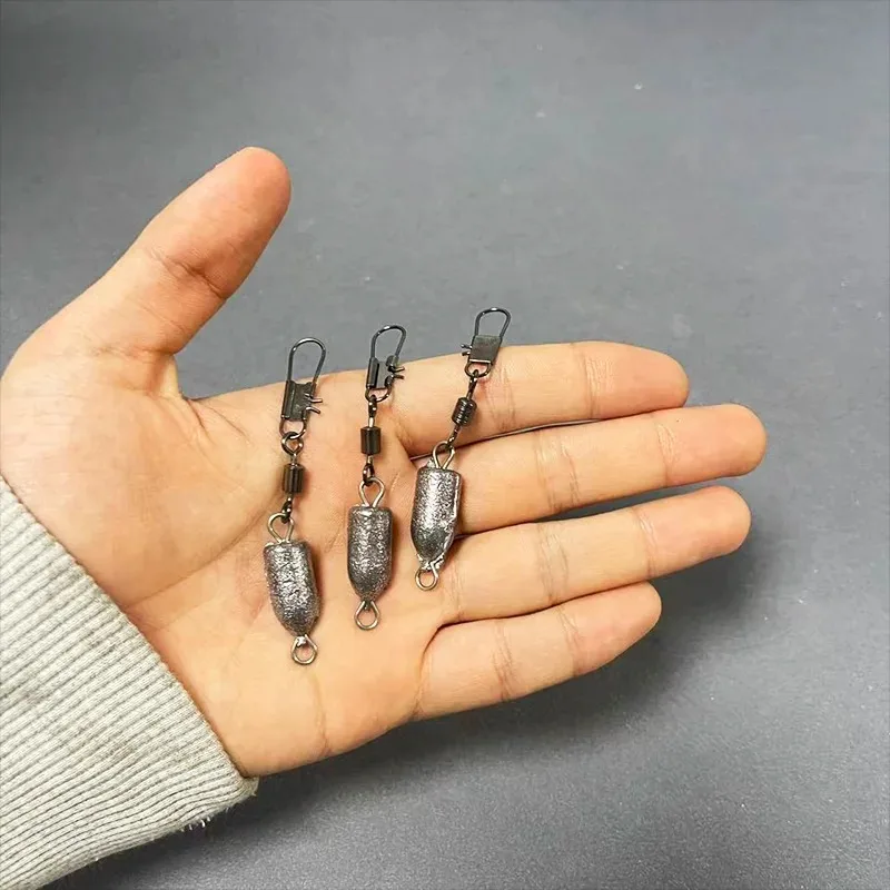 Conectores doble bucle anti-enredos para plomos de pesca agua salada