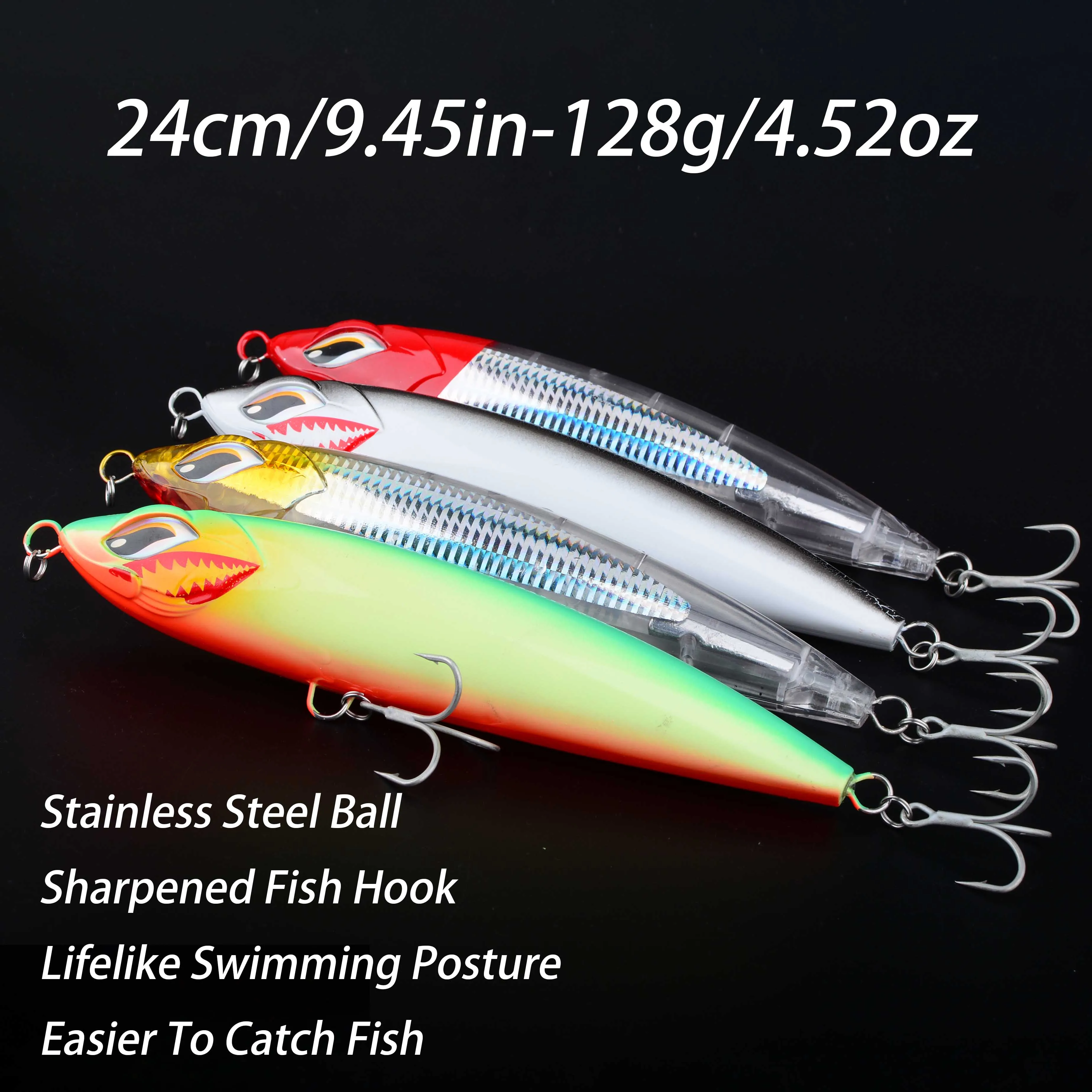 1 Uds nuevo lápiz flotante grande Señuelos de Pesca de mar Trolling Wobblers Isca cebo duro Artificial de plástico aparejos de Pesca - imagen 5