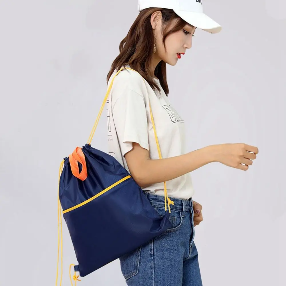 Bolsa de almacenamiento a la moda para hombre y mujer, bolsa deportiva con cordón, bolsa deportiva portátil, bolsa con cordón, bolsa de viaje, mochila para exteriores - imagen 4