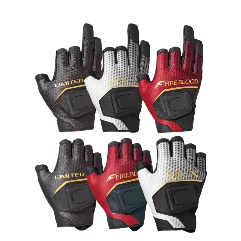 Guantes de pesca tres dedos GL-110V – Cuero PU antideslizantes ligeros - imagen 3