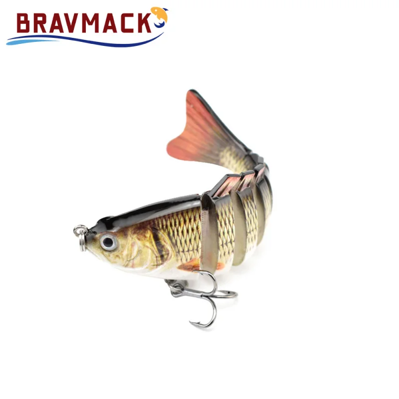 Kit de Señuelos de Swimbait, sonajero de segmento biónico que se hunde multiarticular, anzuelos triples, caja de aparejos de Pesca, 1 ud. - imagen 5