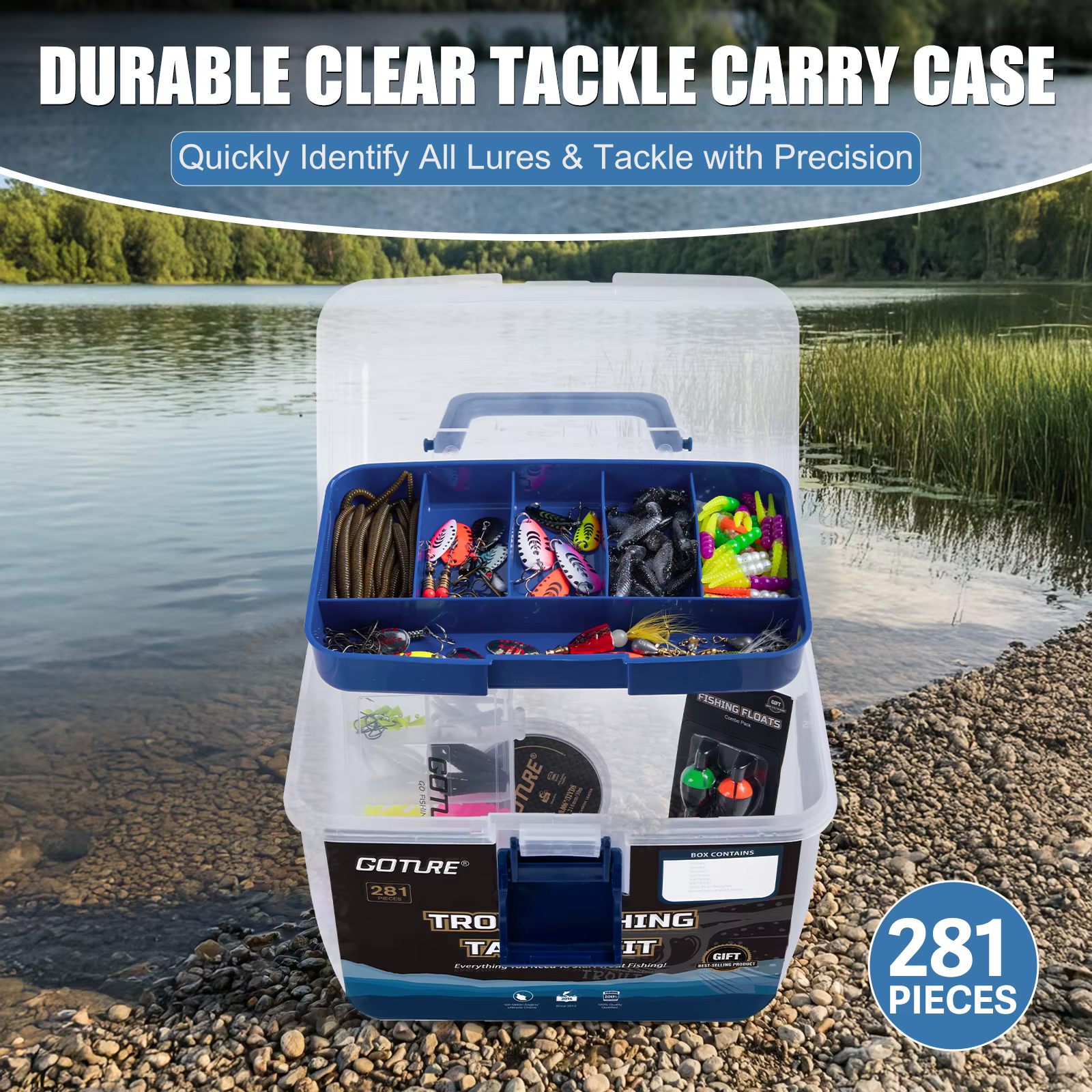 Maletín de pesca Goture – Caja organizadora con aparejos incluidos