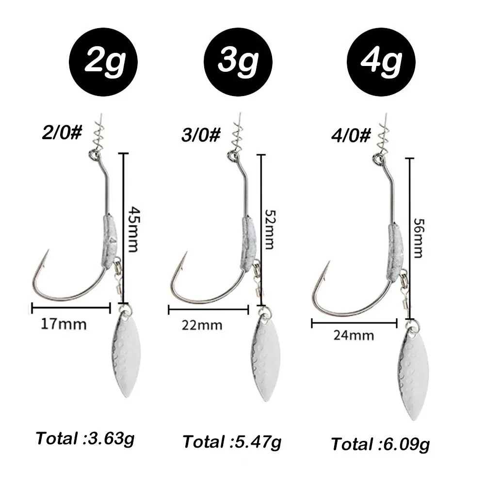Anzuelos Jig Head con pasador giratorio – Acero al carbono, 2G/3G/4G - imagen 2