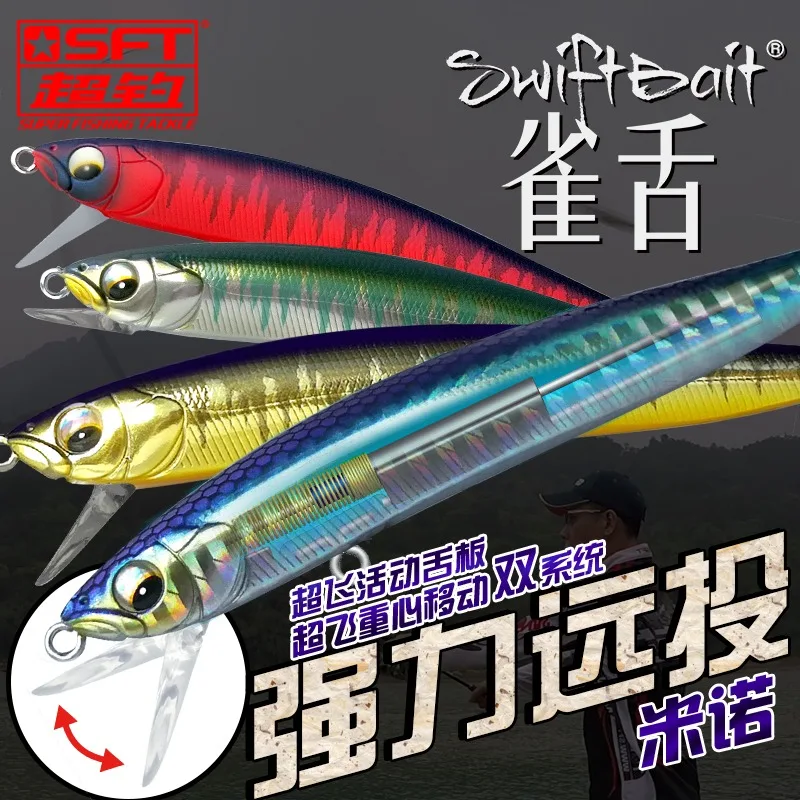 SFT-cebo falso con lengua de gorrión para pesca, perca suspendida de larga distancia, común en agua dulce y mar, 90F, 8g - imagen 3