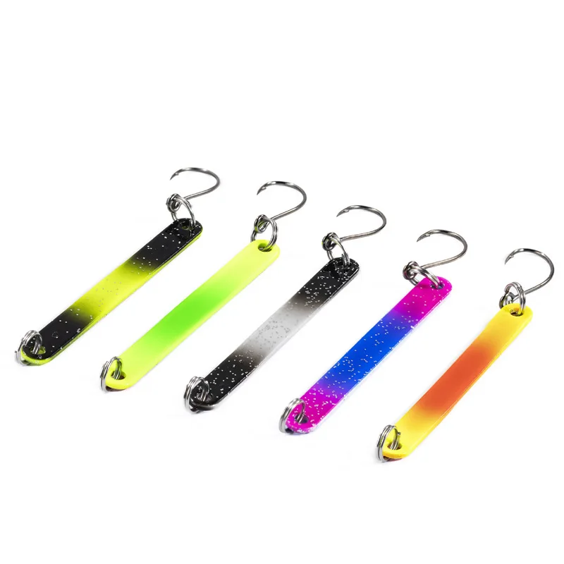 MUKUN 1 Uds 2,5g 50mm palo de trucha cuchara de pesca cebo duro Señuelos de pesca de latón cuchara de Metal perca trucha - imagen 4