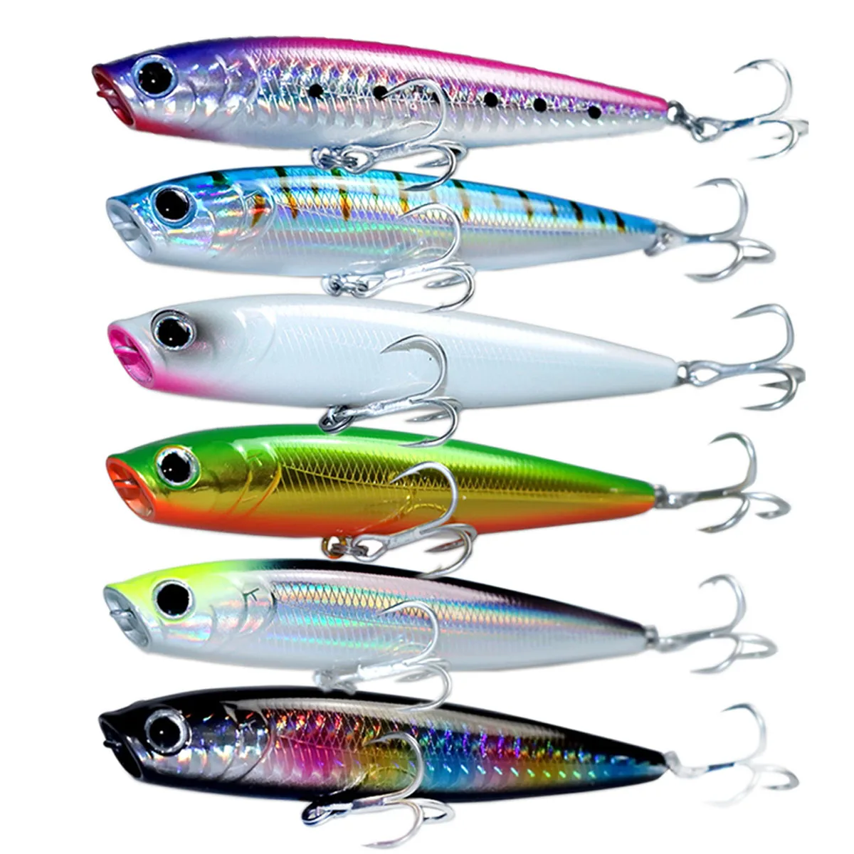Señuelo de pesca Topwater, 115mm, 19,5g, 95mm, 12g, Wobblers, cebo duro, señuelo Artificial, acción de perro caminante para Lucio y lubina - imagen 4