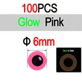 6mm 100pcs Pink