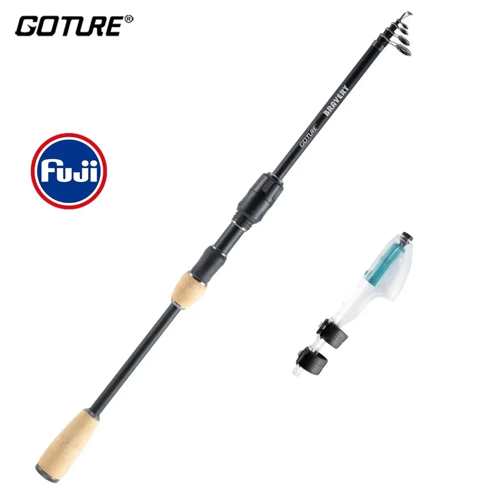 Goture Caña de Pesca Telescópica Fuji Fibra Carbono