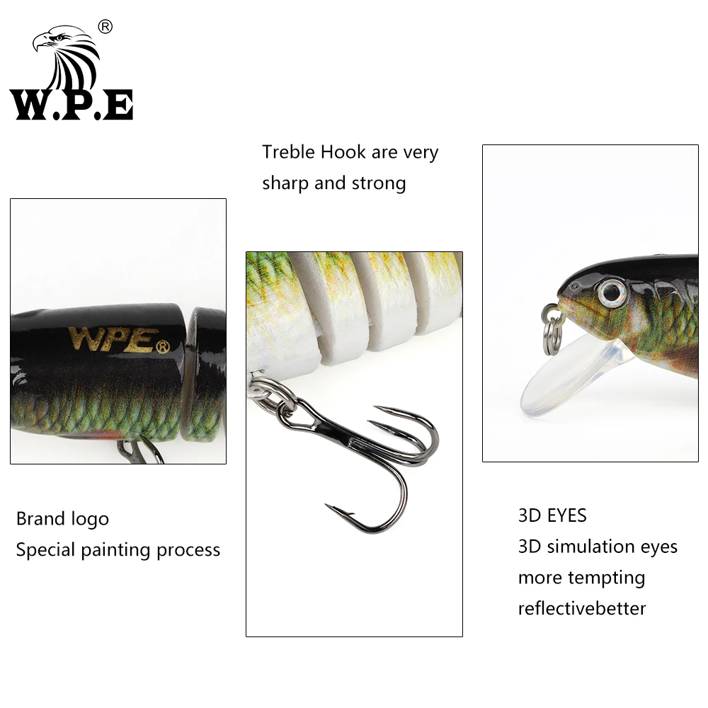 W.P.E-señuelo de Pesca de piezas, cebos de Pesca falsos, 110mm, 16g - imagen 4