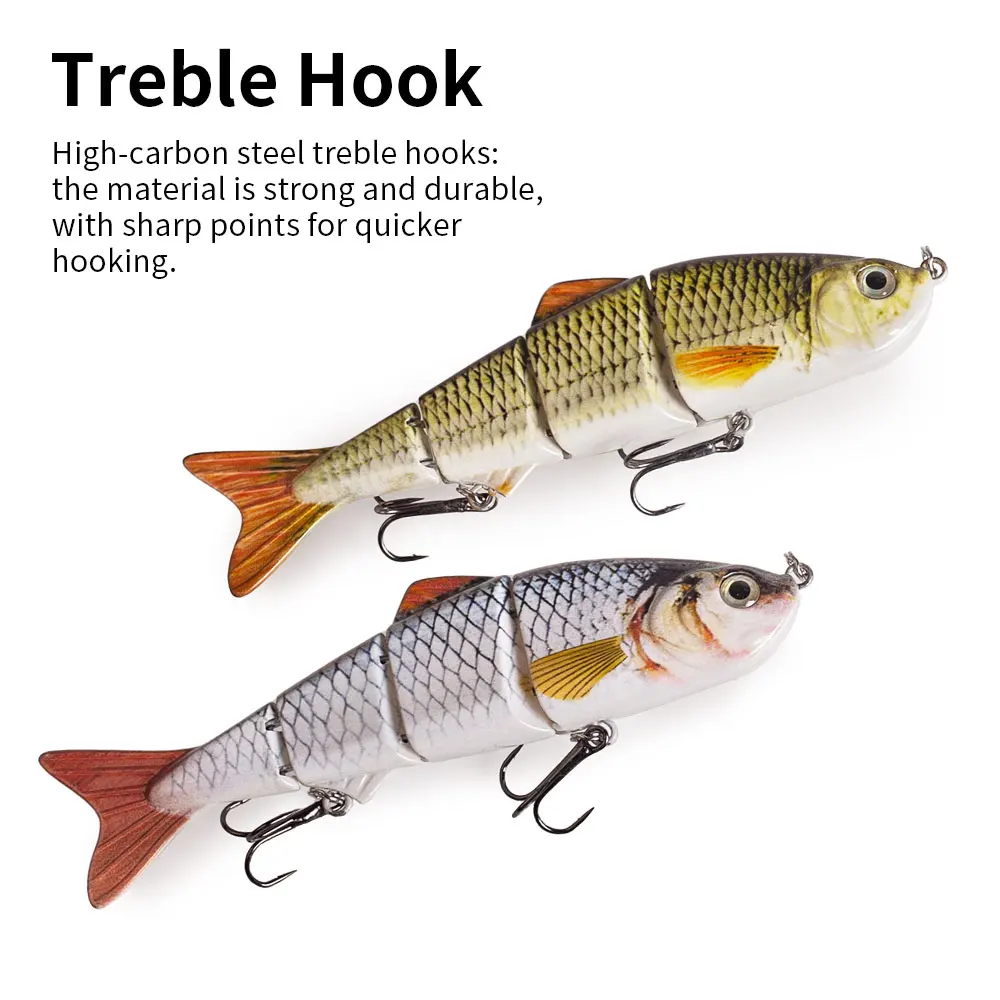 Señuelo swimbait multiarticulado 4 segmentos hundido para pesca - imagen 2
