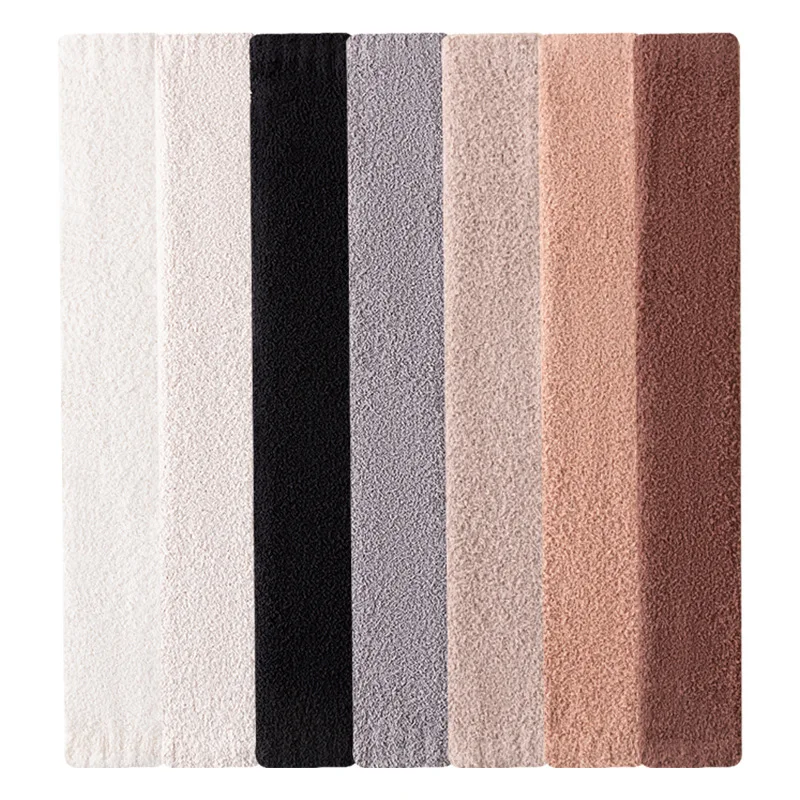 Calentador de piernas de invierno para hombre y mujer, calentadores térmicos acogedores por encima de la rodilla de lana Coral blando para motocicleta, ciclismo y esquí, 1 par - imagen 5