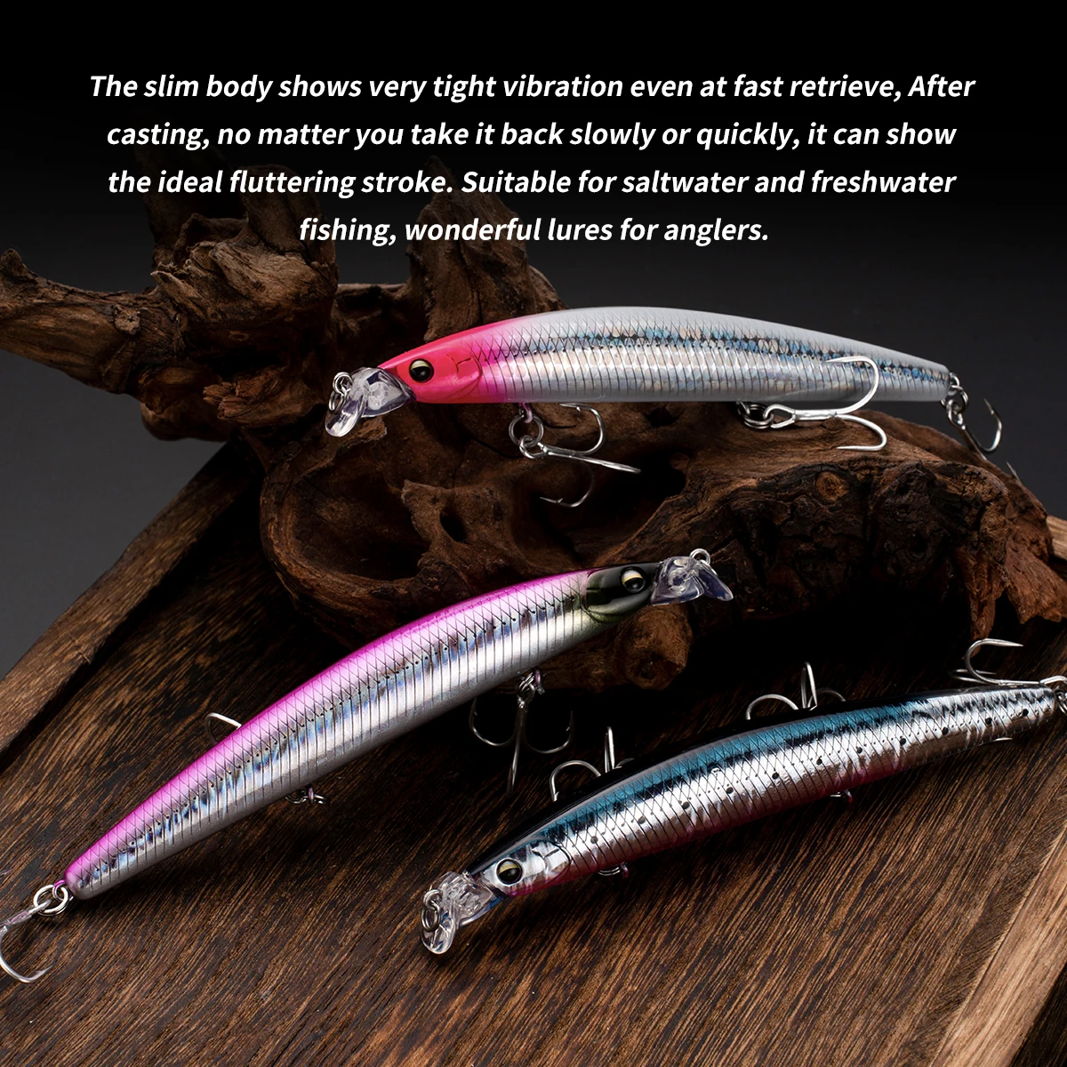 1 cebo de pececillo que se hunde, 14cm, 21g, señuelo de pesca Wobbler duro de fundición larga con piel láser, señuelo duradero de pececillo - imagen 5