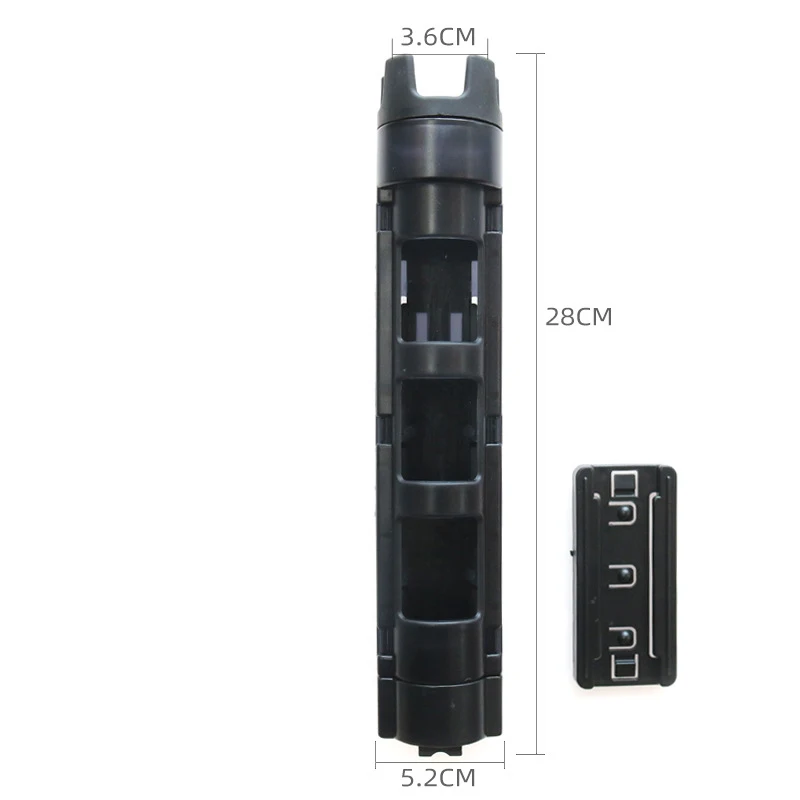 JSFUN-caja de pesca con soporte para barril, caja de pesca desmontable, soporte de exhibición para caña, diseño a presión portátil ajustable, accesorios para exteriores - imagen 4
