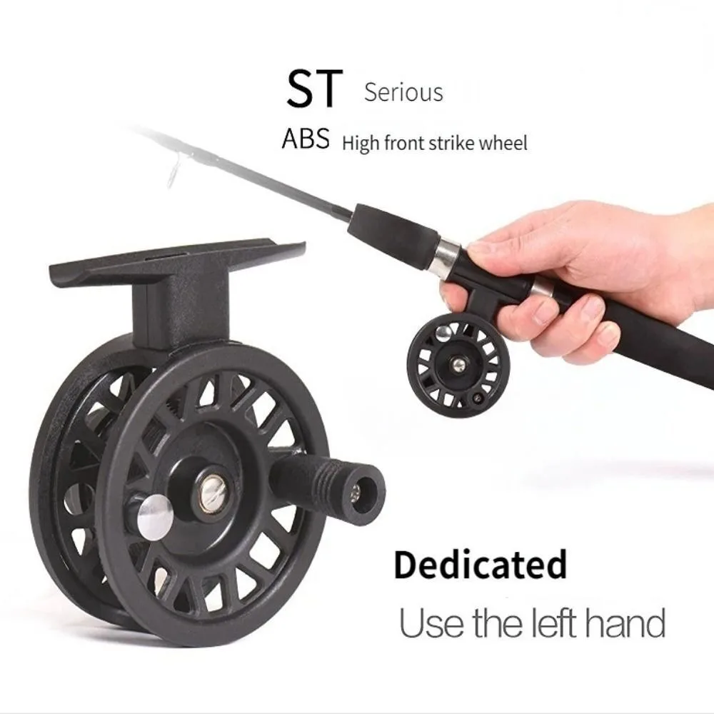 Carrete de pesca en hielo de mano derecha/izquierda, cuerpo de plástico ligero de 50/60/70mm, carrete de pesca con mosca, carrete de sedal, equipo de herramientas para aparejos de pesca - imagen 2