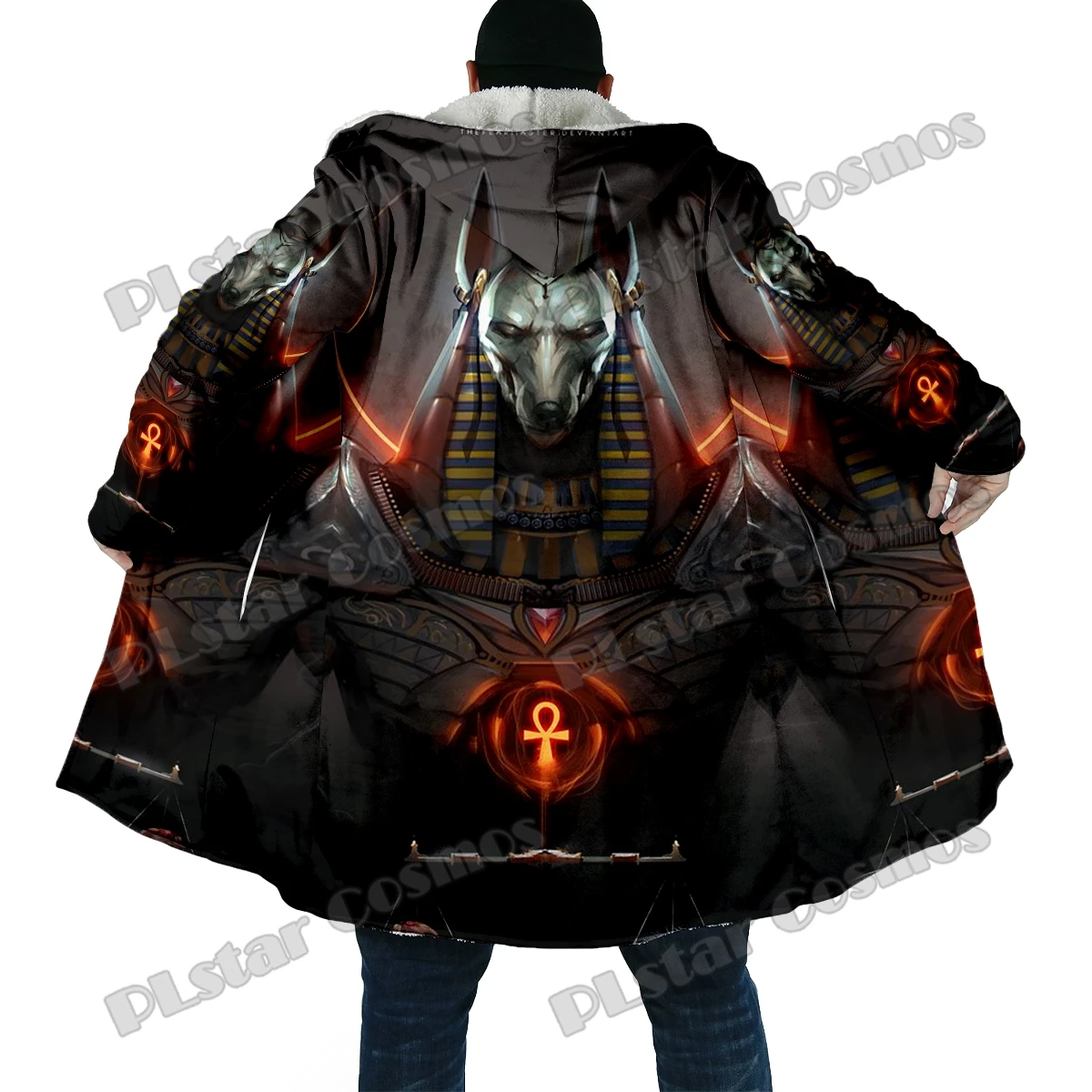 Sudadera con capucha de lana – Estampado 3D Anubis unisex - imagen 2