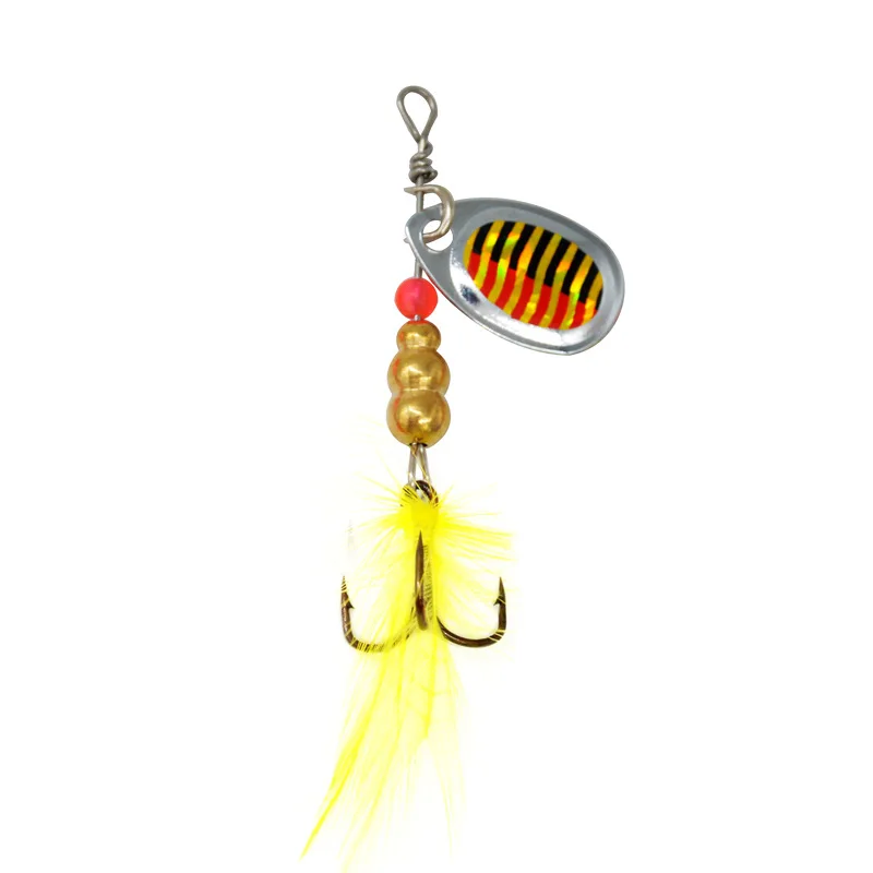 Señuelo de pesca con lentejuelas giratorias, cebo giratorio de Metal Artificial, 3g, 4,5g, 10 piezas - imagen 5