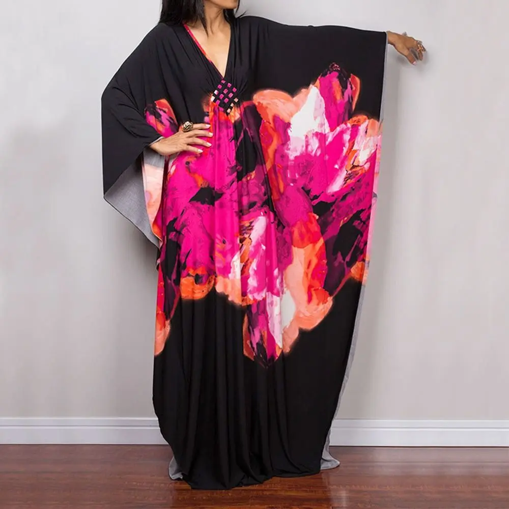 Maxi vestido largo de verano protector solar bata suelta Casual traje de baño cubrir vestido de vacaciones traje de baño ropa de playa camisa para mujer - imagen 2