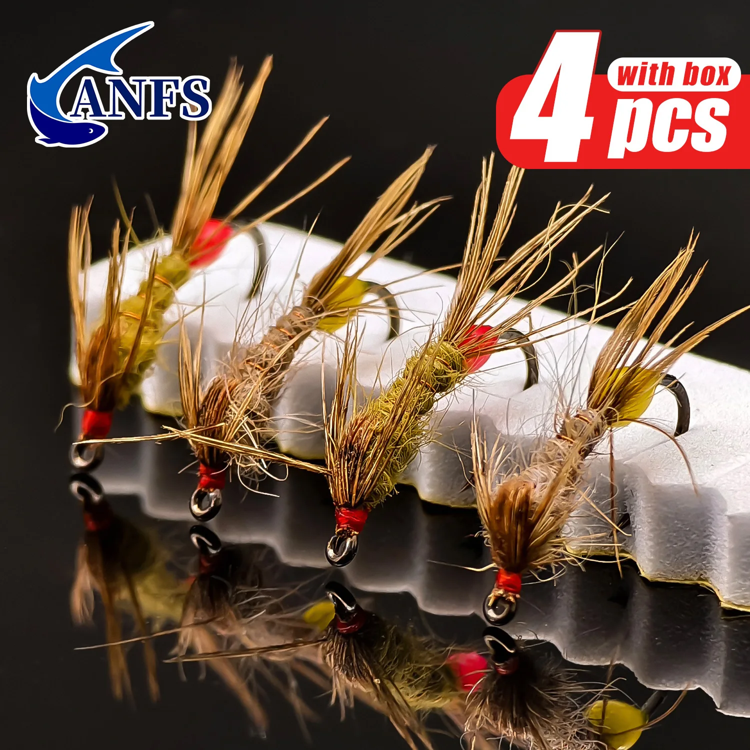 ANFS Moscas de Ninfas para Trucha - Colores Surtidos Atadas a Mano - imagen 2