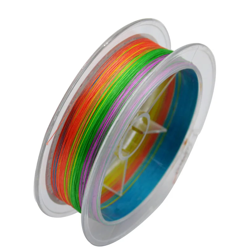 Hilo de pescar de 100m, 8 hilos de alambre trenzado, PE, tamaño de tracción fuerte 0,6-8,0, línea principal de competición colorida, Tippet - imagen 5