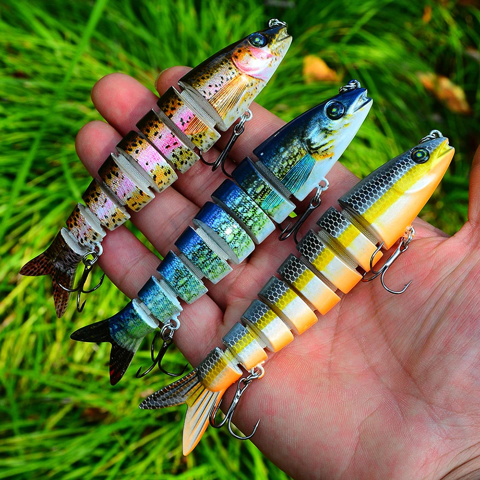 Señuelo articulado WALK FISH biónico hundimiento lento ojos 3D