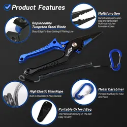 Alicates de pesca TEASER WFG-1840 multifuncionales con cortalíneas