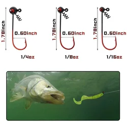 Anzuelos Shakey Head con tornillo de bloqueo para vinilos