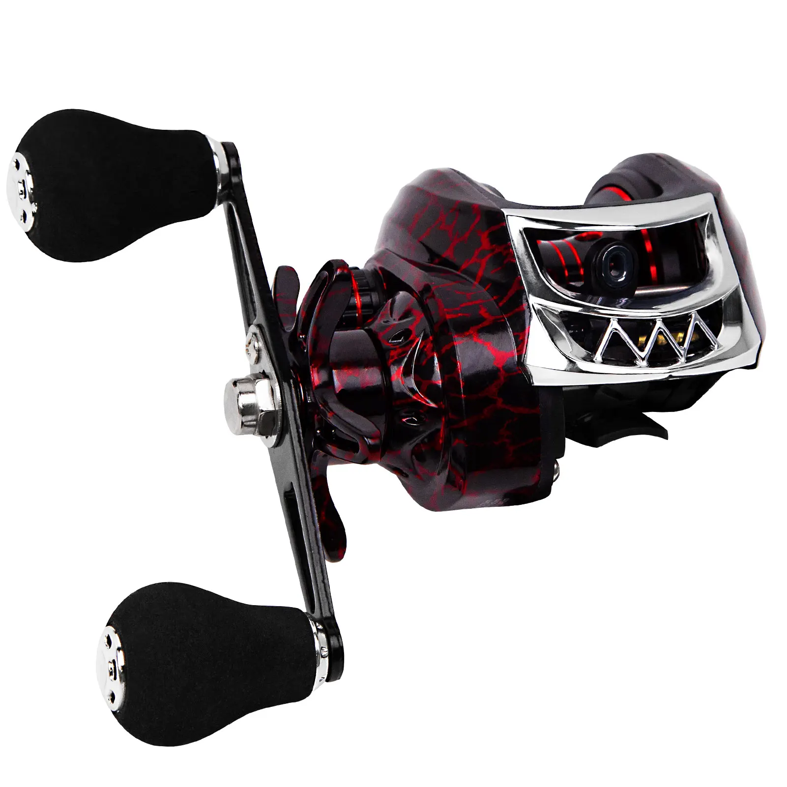 Carrete de pesca con rueda Baitcasting, relación de engranaje 7, 2: 1, 18 + 1 rodamientos de bolas, arrastre máximo de 10kg, alta velocidad para pesca en agua dulce y salada