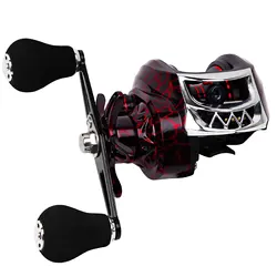Carrete de pesca con rueda Baitcasting, relación de engranaje 7, 2: 1, 18 + 1 rodamientos de bolas, arrastre máximo de 10kg, alta velocidad para pesca en agua dulce y salada
