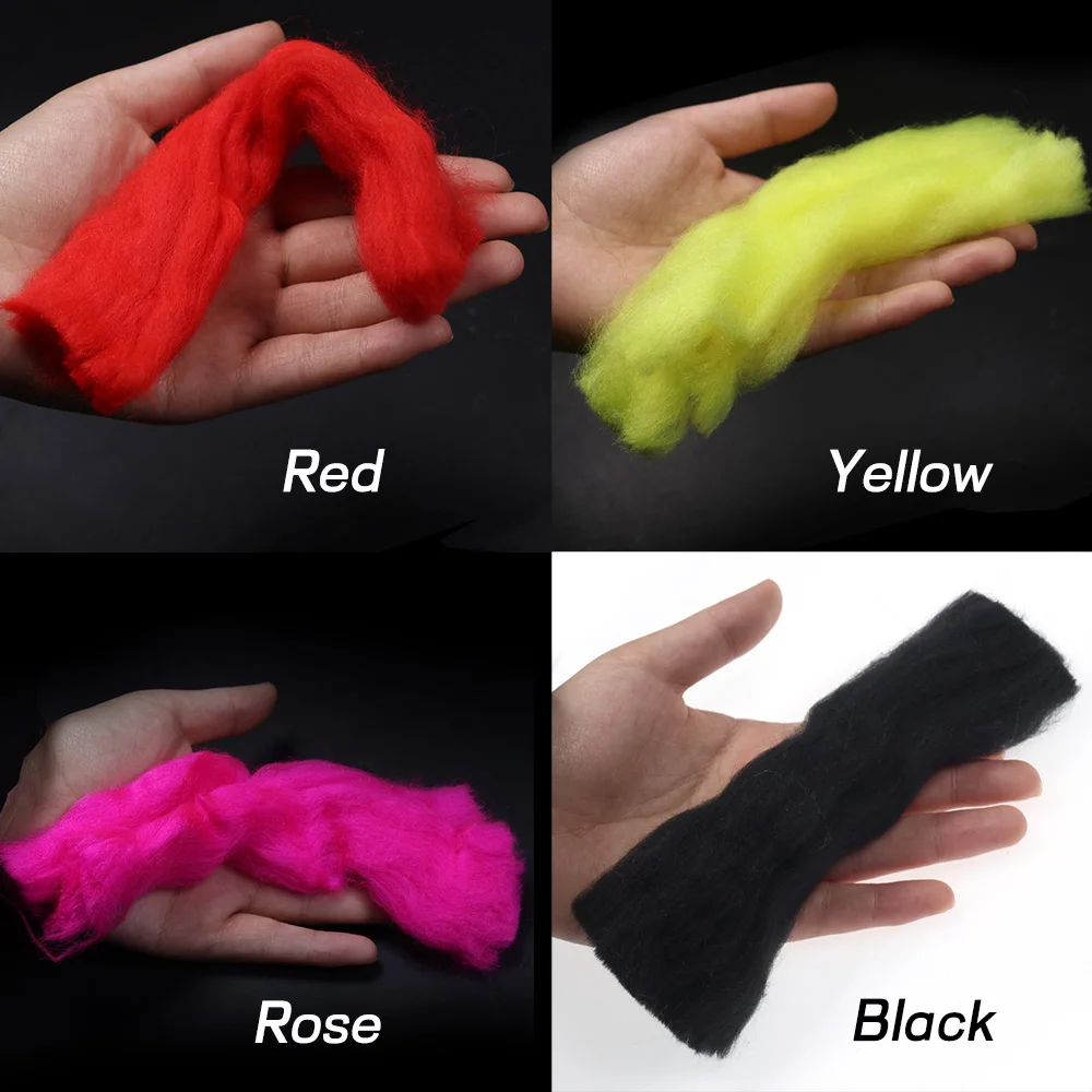 Bimoo, 4 paquetes de hilo de huevo, Material para atar moscas, fibras sintéticas para atar señuelo de pececillo, cebo de huevo Samlon, trucha, señuelos de pesca Steelhead - imagen 5