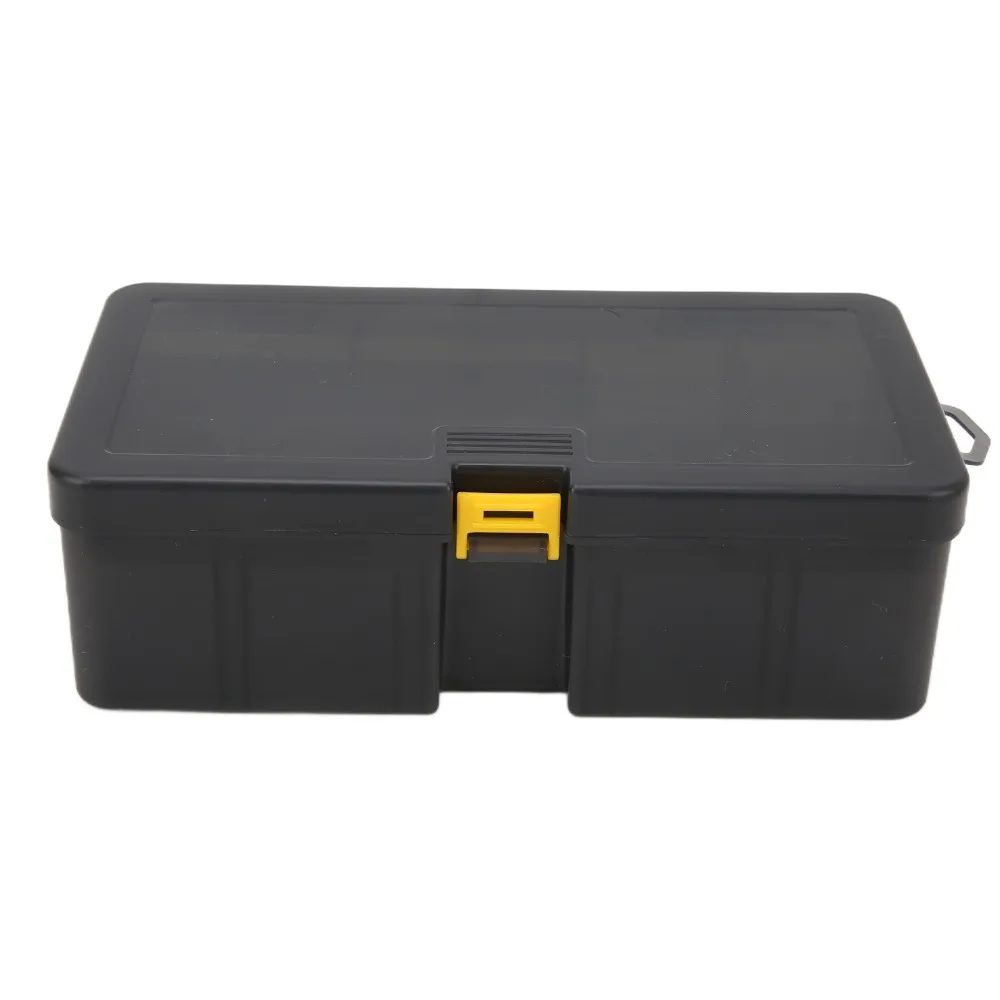 Caja de almacenamiento de cebo de pesca de doble capa, caja de aparejos de pesca gris impermeable, divisores extraíbles, caja de herramientas de pesca, almacenamiento de cebo - imagen 5