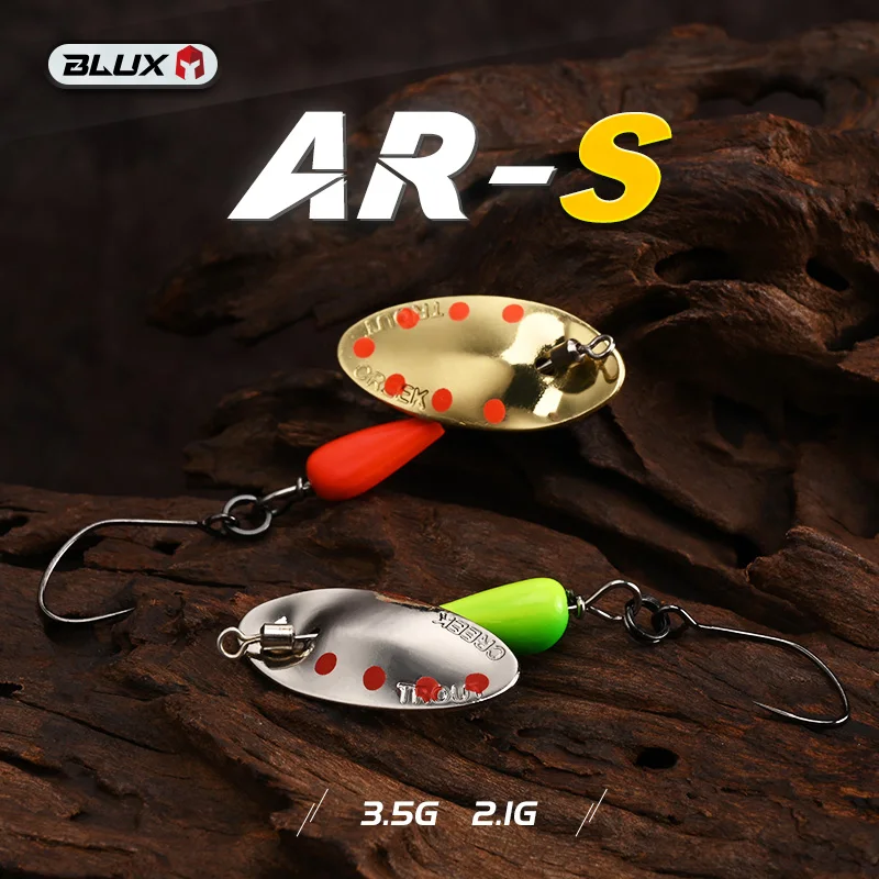 BLUX AR-S Señuelo Giratorio Trucha – Hoja Cobre Anzuelo Único - imagen 5