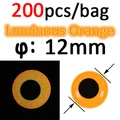 200pcs 12mm Orange