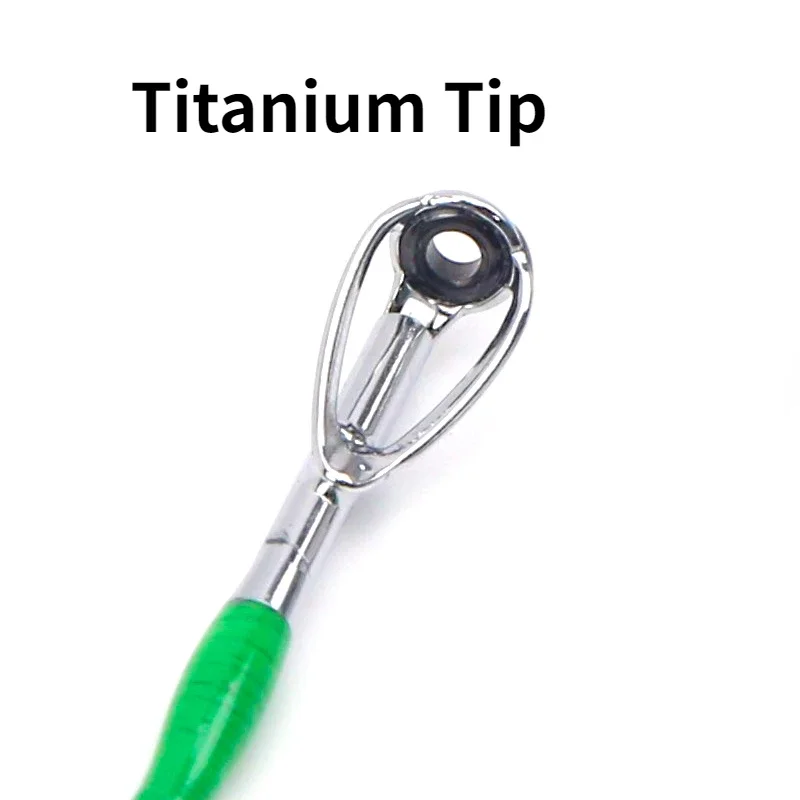 Caña de pescar de calamar y Baitcasting de 1,68 M, 2 secciones, potente punta de carbono, guía de cerámica, caña de pescar giratoria, pesca de invierno - imagen 4