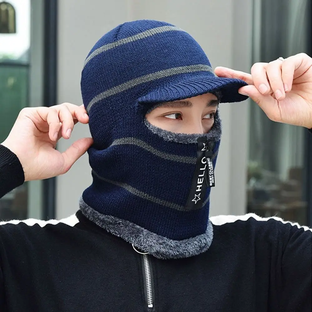 Gorro térmico de invierno, bufanda de lana, bufanda suave para el cuello, gorro cálido a prueba de viento, pasamontañas para exteriores - imagen 3