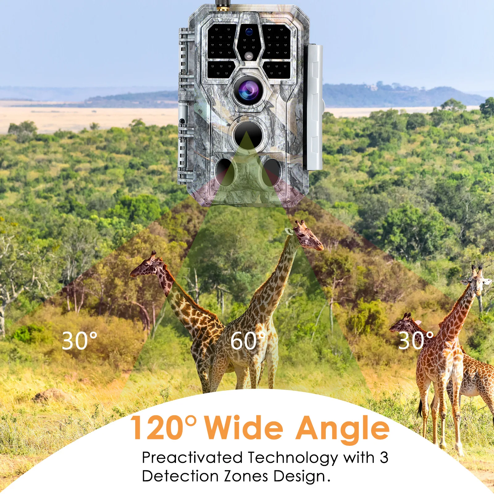 Cámara de rastreo 4K con WIFI y detección IR 30 m – Videro impermeable - imagen 2