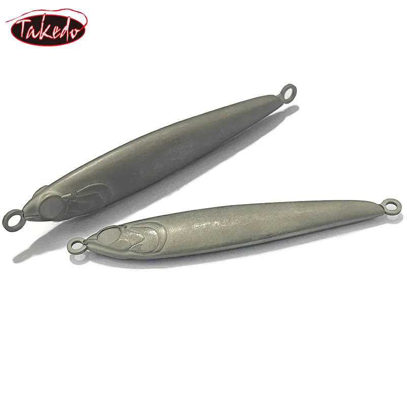 TAKEDO 30G 40G 60G 80G 100G 120G plantilla de tungsteno señuelo de pesca señuelos de Jigging espacios en blanco cebo sin pintar cebos artificiales para atún bajo - imagen 3