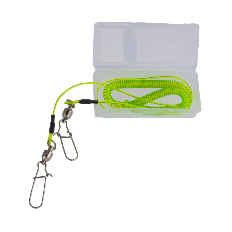 Herramientas de pesca, cañas, cordón elástico, cuerda de resorte de alambre antipérdida con hebilla de Metal, cuerda de retención, 1 ud.