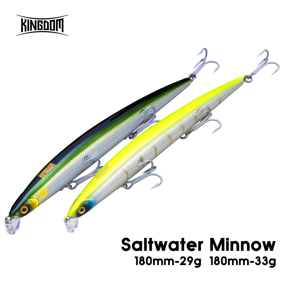 Kingdom Sea Señuelos Wobbler hundimiento lento anzuelos VMC