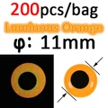 200pcs 11mm Orange