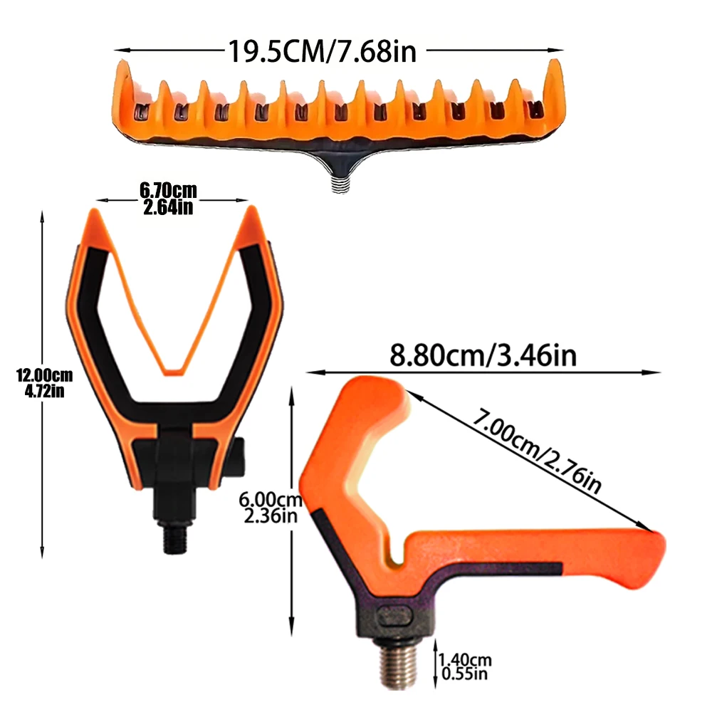 Soporte para caña de carpa ajustable – Base roscada 3/8 y PVC ligero - imagen 3
