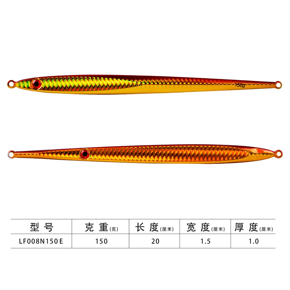 Señuelo de pesca con plantilla de Metal largo de hundimiento rápido, cuchara de Jigging de fundición lenta, 200mm, 150G, 400G, cebo de Metal Artificial, aparejos de mar - imagen 4