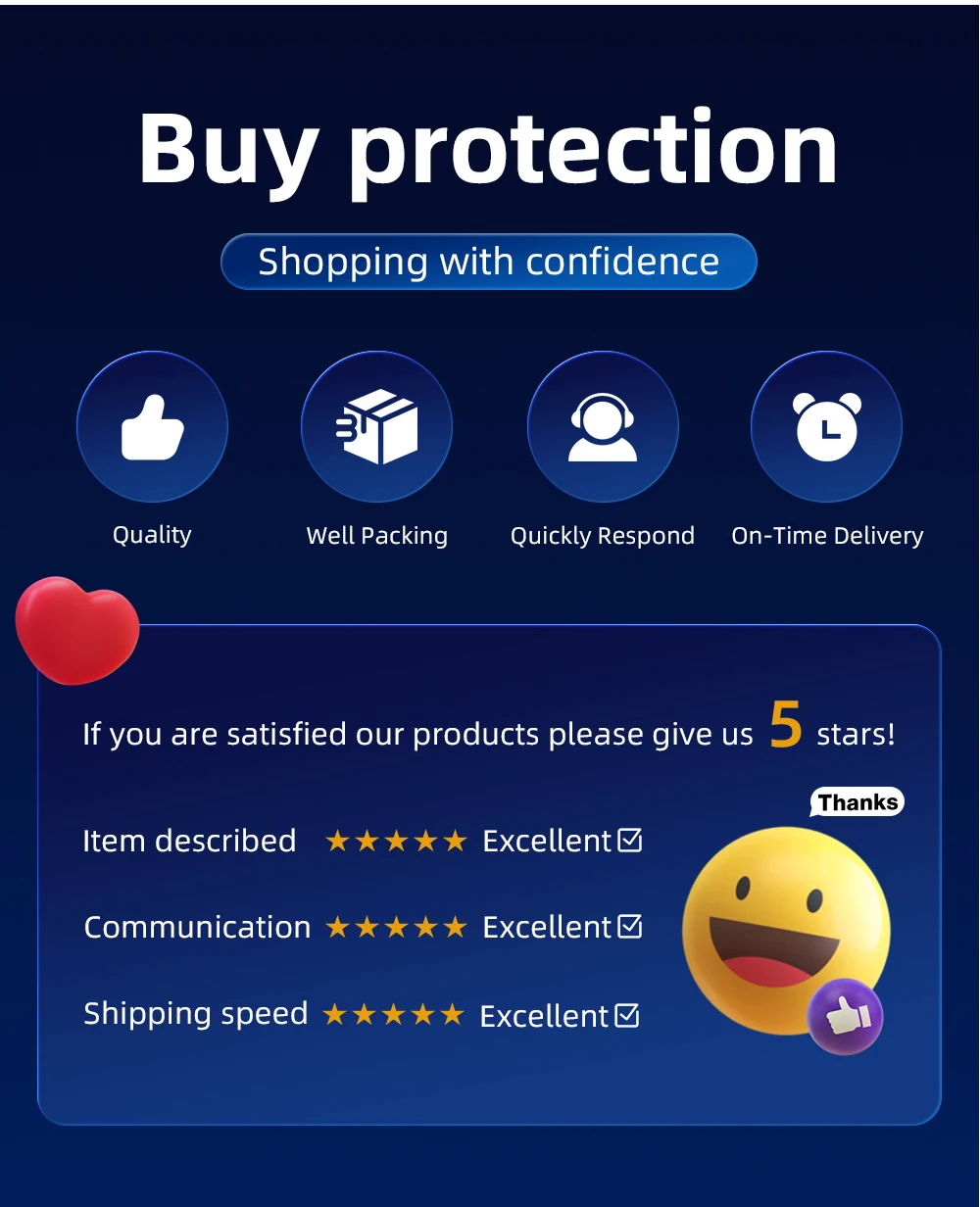 Experimente compras sin costuras con un bien empaquetado de calidad, respuesta rápida y entrega a tiempo