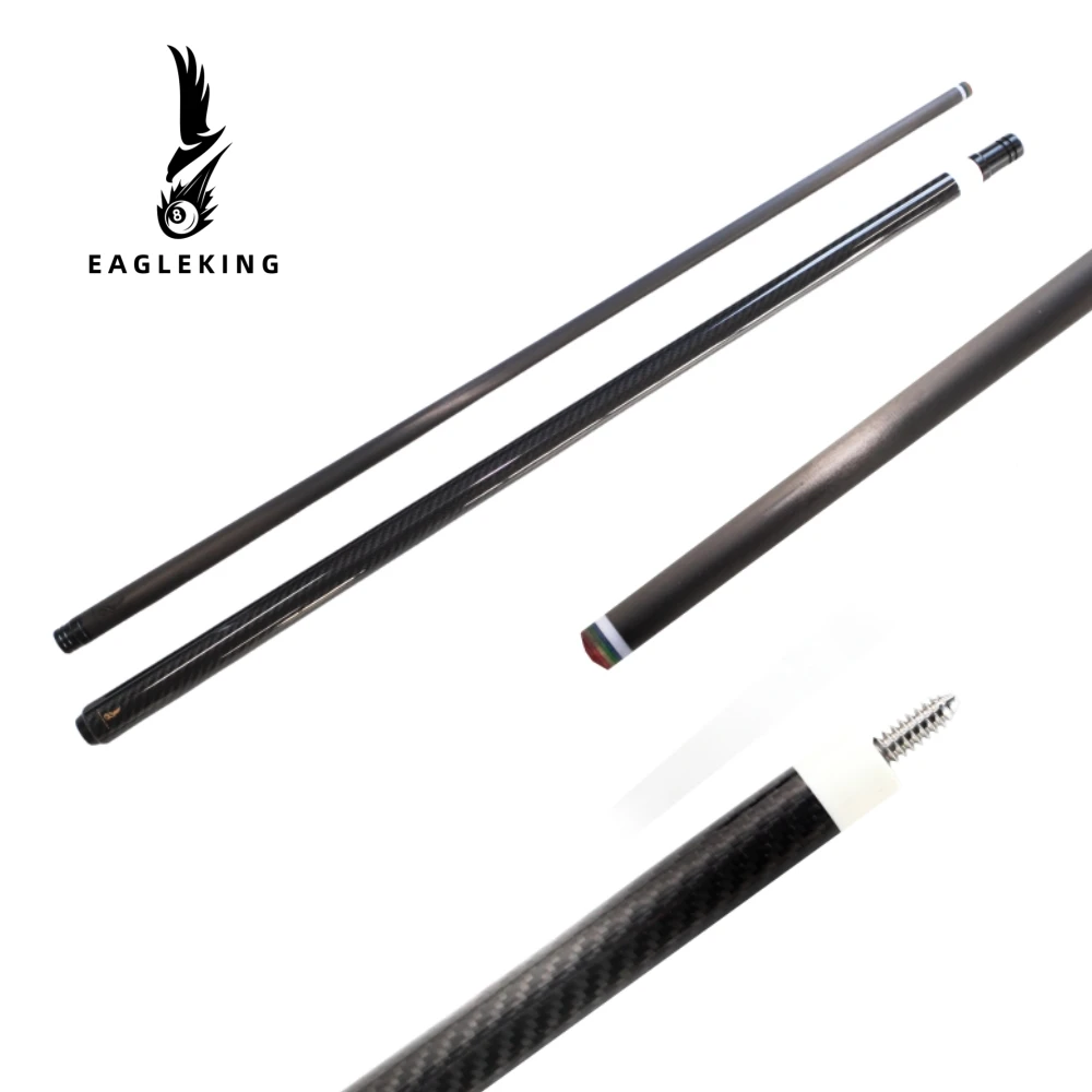 Taco de billar de fibra de carbono de sarga 3K, 12,9mm, punta de piel de cerdo, 1/2, 19oz, 147cm, tecnología negra, novedad - imagen 3