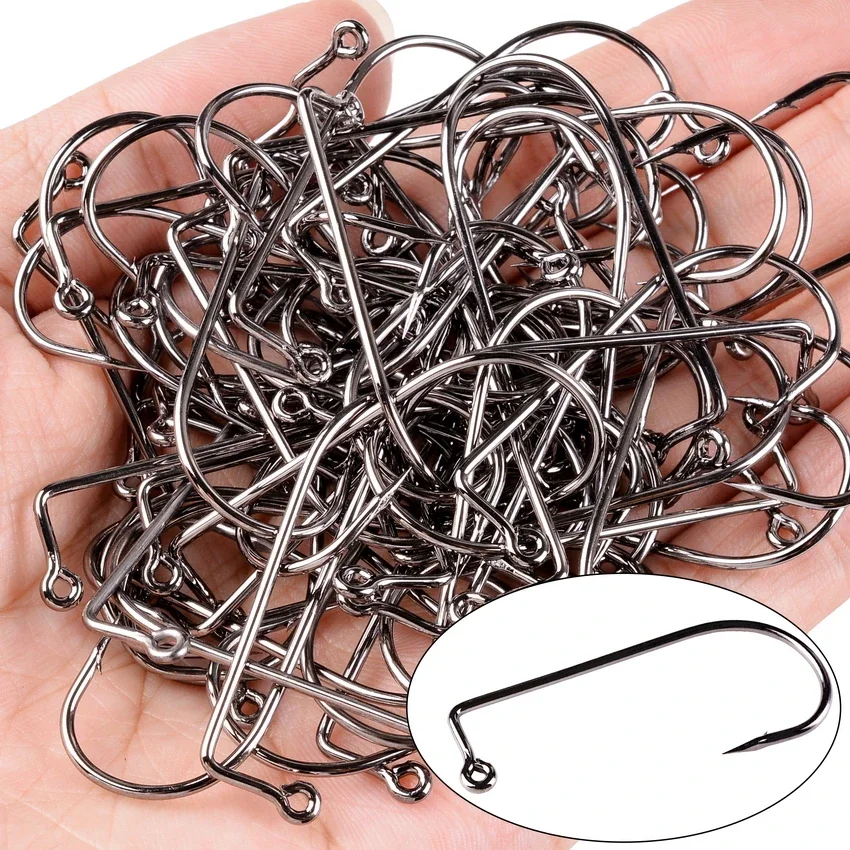 Anzuelos de pesca de 90 grados, cebo de gusano de acero de alto carbono, Crankbait, Japón, 20 unids/caja - imagen 4