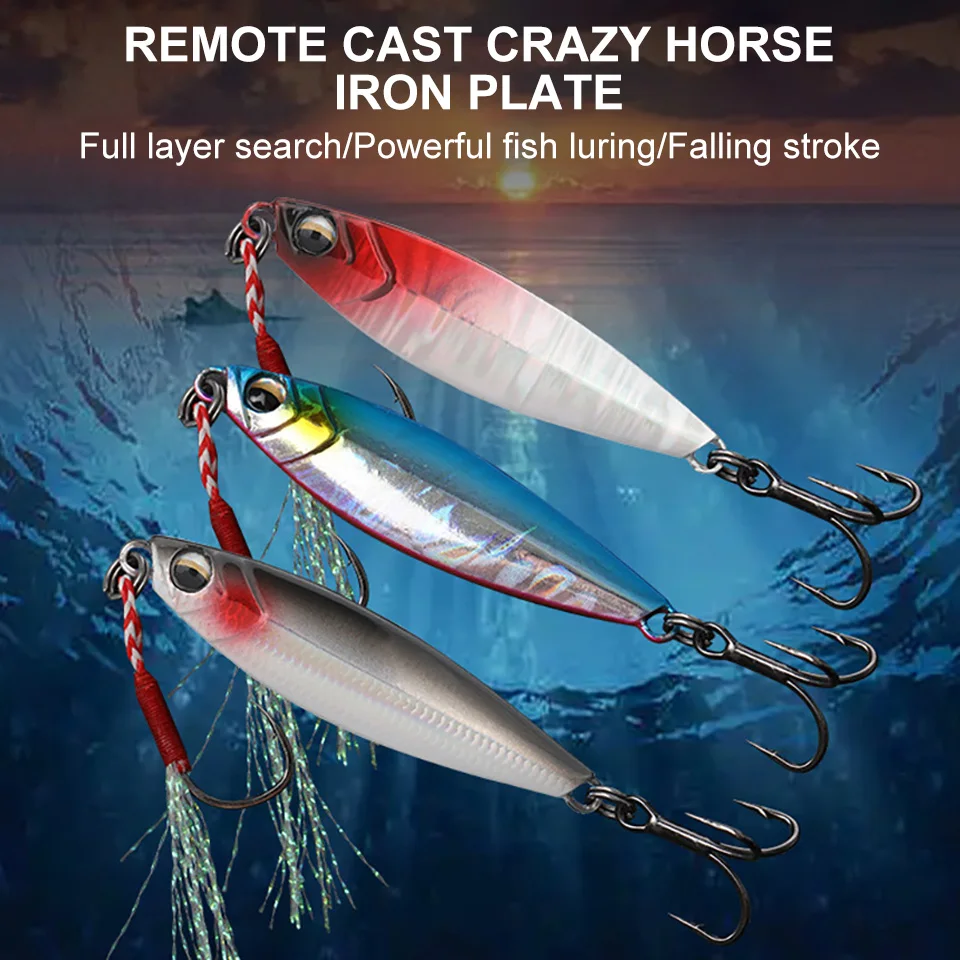 WALK FISH-señuelo de plantilla de Metal para Pesca, cebo Artificial, anzuelo de lubina, aparejos de fundición para hundir, 7g, 10g, 15g, 20g - imagen 3